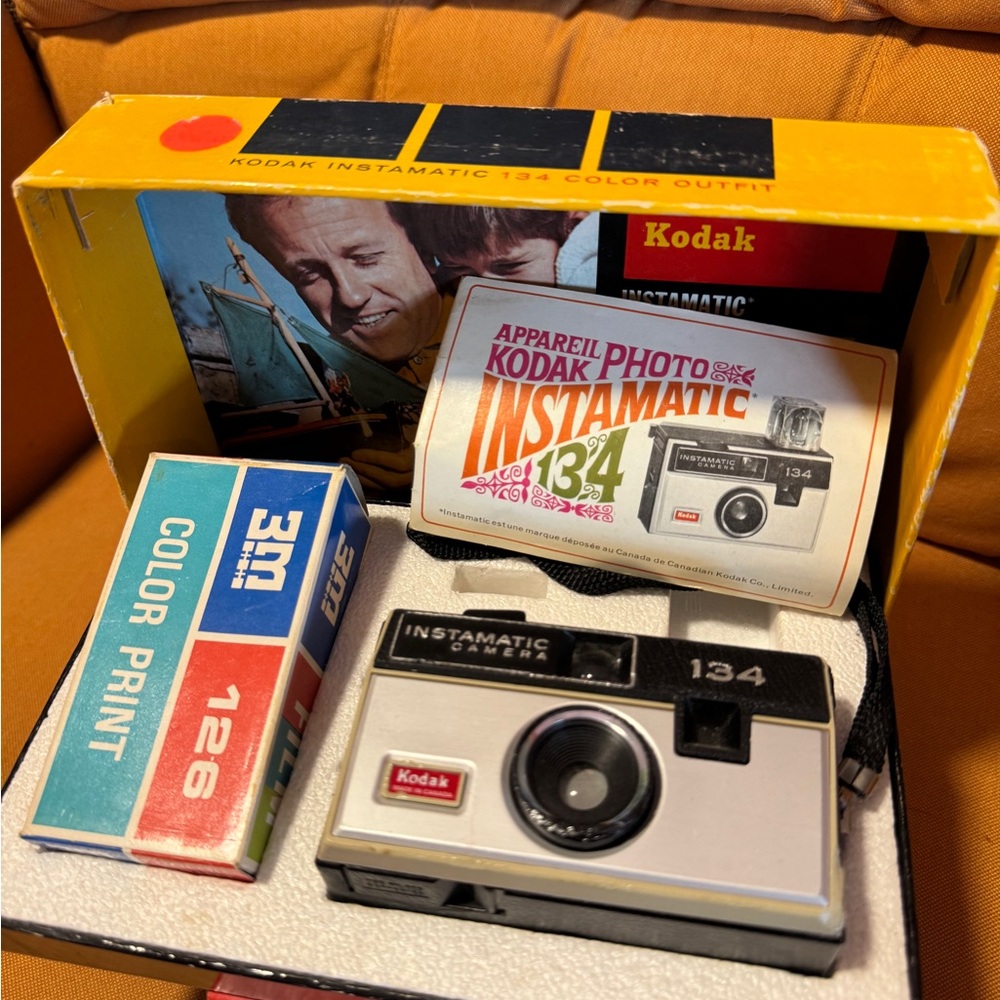 Kodak Instamatic 134 Camera with Black and Silver Finish
